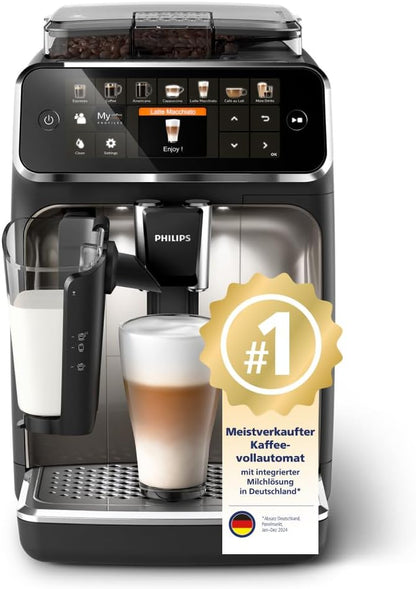 Serie 5400 Kaffeevollautomat EP5447/90 – 12 Kaffeespezialitäten,LatteGo Milchsystem,Intuitives Display,4 Benutzerprofile