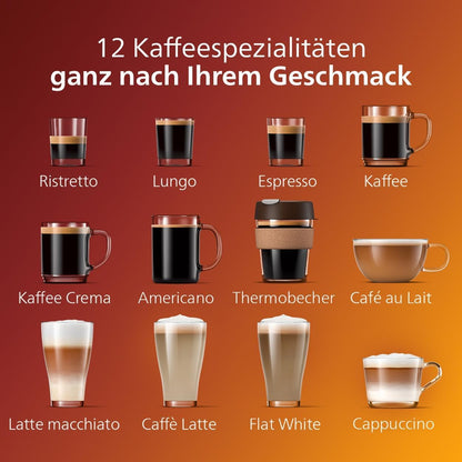Serie 5400 Kaffeevollautomat EP5447/90 – 12 Kaffeespezialitäten,LatteGo Milchsystem,Intuitives Display,4 Benutzerprofile