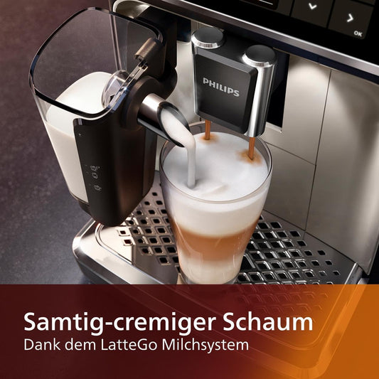 Serie 5400 Kaffeevollautomat EP5447/90 – 12 Kaffeespezialitäten,LatteGo Milchsystem,Intuitives Display,4 Benutzerprofile